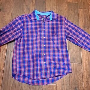 Chaps men's long-sleeved plaid button-up shirt size Large